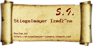 Stiegelmayer Izméne névjegykártya